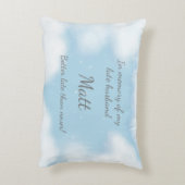 "夫は決して遅くより良い"おもしろいカスタム アクセントクッション (裏面(縦))