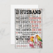 夫は私がいつも夫と共にいる 出欠カード (正面/裏面)