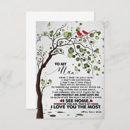 夫は私が夫をとても愛している 出欠カード (正面/裏面)