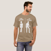 夫は私の夫 クラシック音楽 ギターバンド Tシャツ (正面フル)