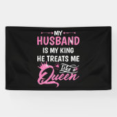夫は私の王であり、私を女王のように扱う 横断幕 (横)
