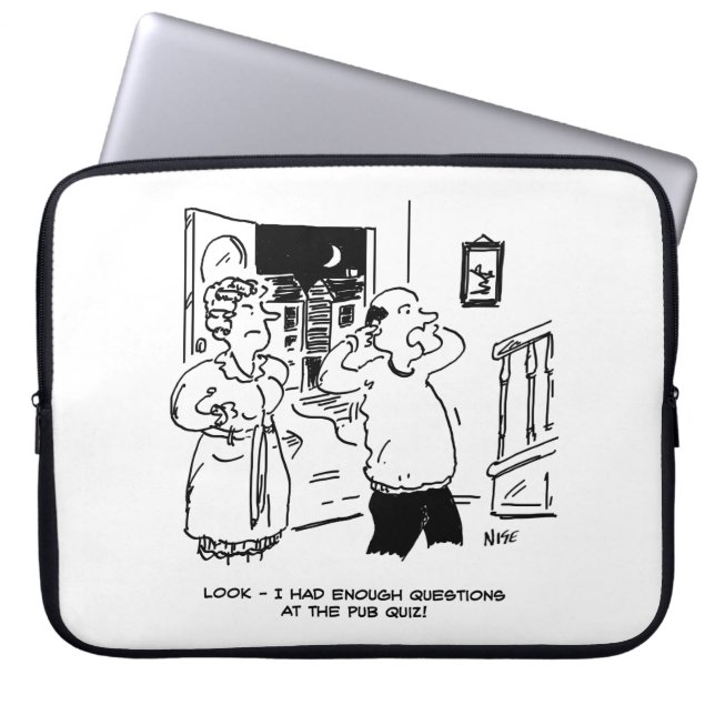 夫は質問をしたくない ラップトップスリーブ (正面)