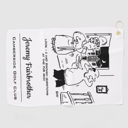 夫は質問漫画を望おもしろいまない ゴルフタオル (横)