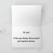 夫は馬を控えて緑を増やす カード (内部)