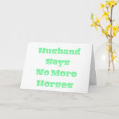 夫は馬を控えて緑を増やす カード (黄色い花)