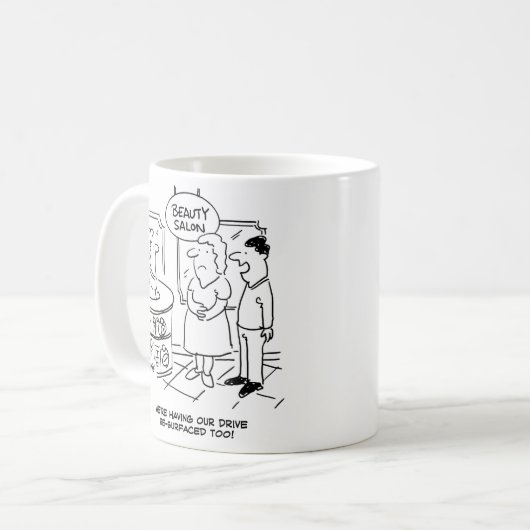 夫は、彼らがドライブを復活させたと言おもしろいう コーヒーマグカップ (正面左)
