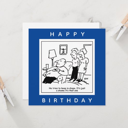 夫はShape Cartoon保で好き カード (正面/裏面インサイチュ)