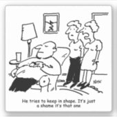 夫はShape Cartoon保で試みる。 シール (正面)