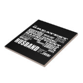 夫へのおもしろいの贈り素晴らし物：夫 タイル (側面)