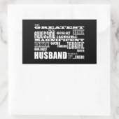 夫へのおもしろいの贈り素晴らし物：夫 長方形シール (バッグ)