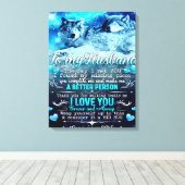 夫へのウルフギフト、夫の誕生日ギフト キャンバスプリント (インサイチュ (ウッドフロア))