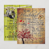 夫へのキュートな手紙 | 素敵なプレゼント | 招待状 (正面/裏面)