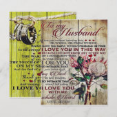 夫へのキュートな手紙 | 素敵なプレゼント | 父の日 招待状 (正面/裏面)