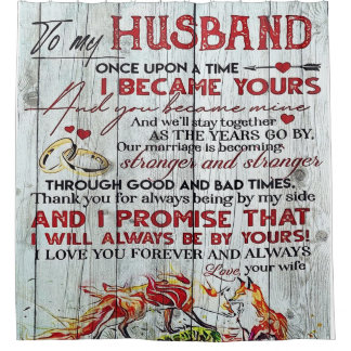 夫へのギフト愛引用文手紙 シャワーカーテン