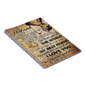 夫へのギフト愛引用文手紙 ノートブック (右側)