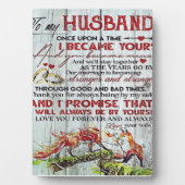 夫へのギフト愛引用文手紙 フォトプラーク (正面)