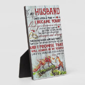 夫へのギフト愛引用文手紙 フォトプラーク (側面)