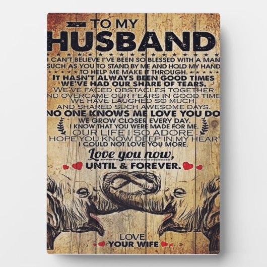 夫へのギフト インテリア フォトプラーク (正面)