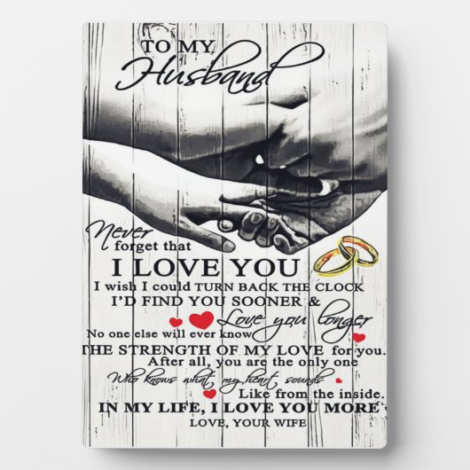 夫へのギフト、ホリデーギフト フォトプラーク (正面)