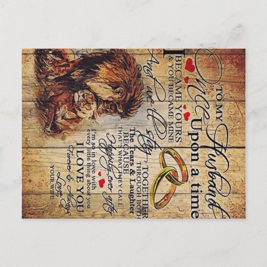 夫へのデザイン、新しいホームギフト ポストカード (正面)