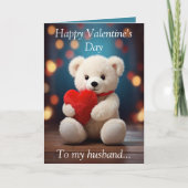 夫へのバレンタインデーのテディベアカード シーズンカード (正面)
