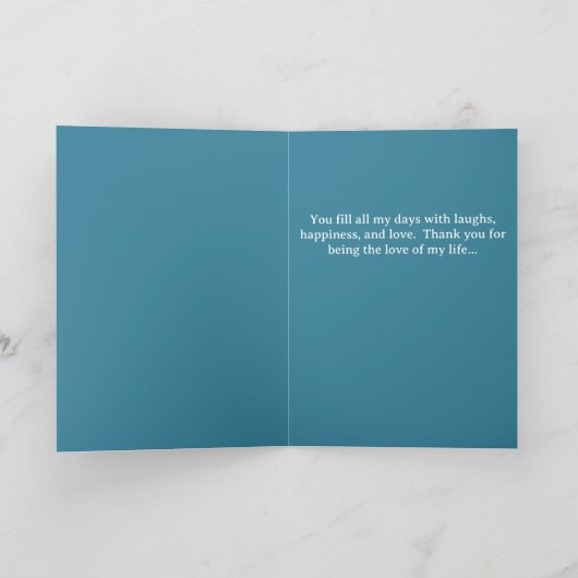 夫へのバレンタインデーのテディベアカード シーズンカード (内部)