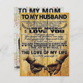 夫へのプレゼント | 夫へのギフト | 彼への手紙 | 招待状 (正面/裏面)