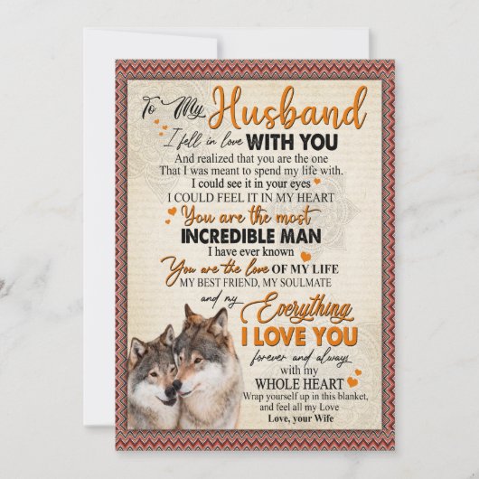 夫へのプレゼント | 妻から夫への手紙 シーズンカード (正面)