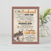 夫へのプレゼント | 妻から夫への手紙 招待状 (スタンド正面)