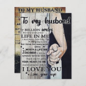 夫へのプレゼント | 愛する夫への手紙 | 招待状 (正面/裏面)