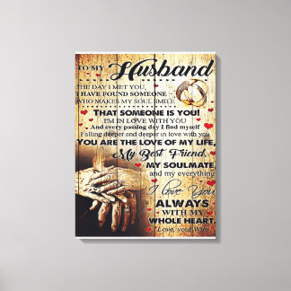 夫へのプレゼント、愛の名言レター キャンバスプリント