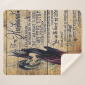 夫へのプレゼント、愛の名言レター シェルパブランケット (正面(横))