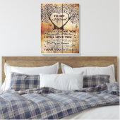 夫へのラブレター |男性への特別ギフト | キャンバスプリント (インサイチュ (寝室))
