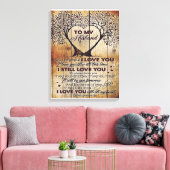 夫へのラブレター |男性への特別ギフト | キャンバスプリント (インサイチュ (リビング))
