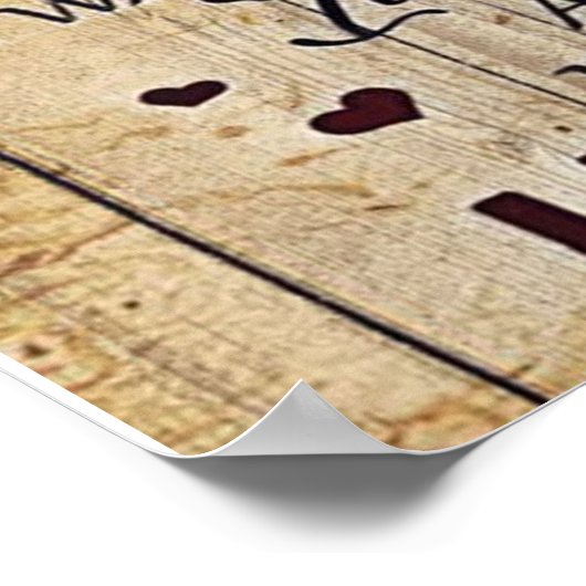 夫へのラブレター |男性への特別ギフト | ポスター (角)