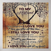 夫へのラブレター |男性への特別ギフト | ポスター (正面)