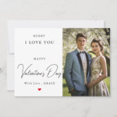 夫へのロマンチックなバレンタインデーの写真カード シーズンカード (正面)