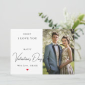 夫へのロマンチックなバレンタインデーの写真カード シーズンカード (スタンド正面)