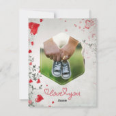 夫へのロマンチックな父の日の写真 シーズンカード (裏面)