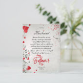 夫へのロマンチックな父の日の写真 シーズンカード (スタンド正面)