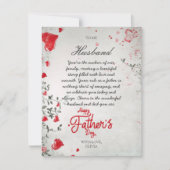 夫へのロマンチックな父の日の写真 シーズンカード (正面)