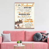 夫への妻からのパーソナライズされたポスター キャンバスプリント (インサイチュ (リビング))