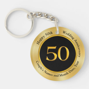夫への安価な50周年記念品 キーホルダー