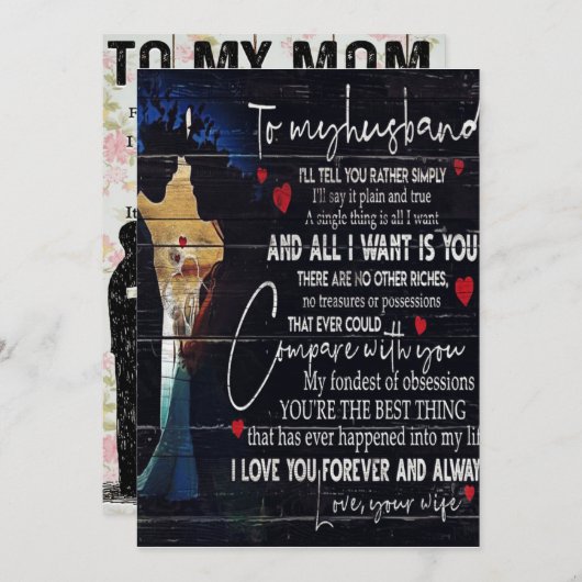 夫への引用文 |ホリデ最高のーギフト シーズンカード (正面/裏面)