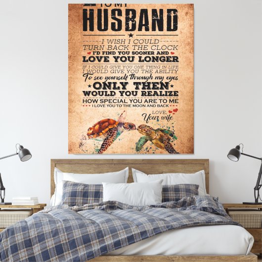 夫への愛の名言 ギフトアイデア, 夫の誕生日 キャンバスプリント (インサイチュ (寝室))