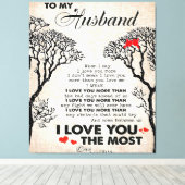 夫への愛の名言 ギフトアイデア, 夫の誕生日 キャンバスプリント (インサイチュ (ウッドフロア))