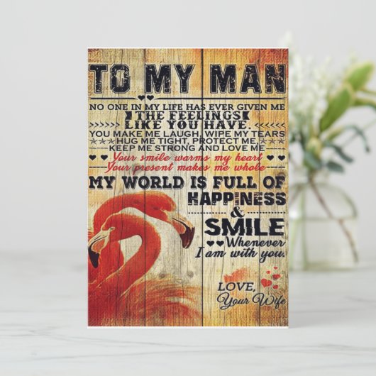 夫への愛らしい手紙 |素敵な贈り物 シーズンカード (スタンド正面)