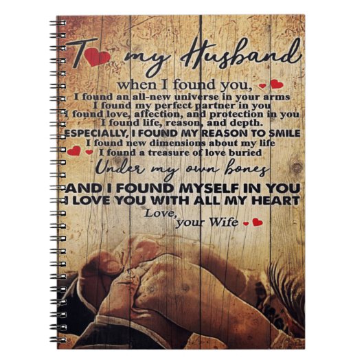 夫への手紙かわいい家族の贈り物 ノートブック (正面)