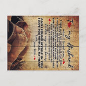 夫への手紙かわいい家族への贈り物 案内ポストカード (正面)