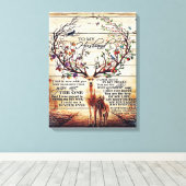 夫への手紙の装飾 |夫への贈り物 キャンバスプリント (インサイチュ (ウッドフロア))